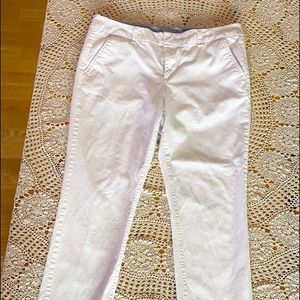 White ankle pants
